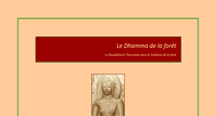 Desktop Screenshot of dhammadelaforet.org